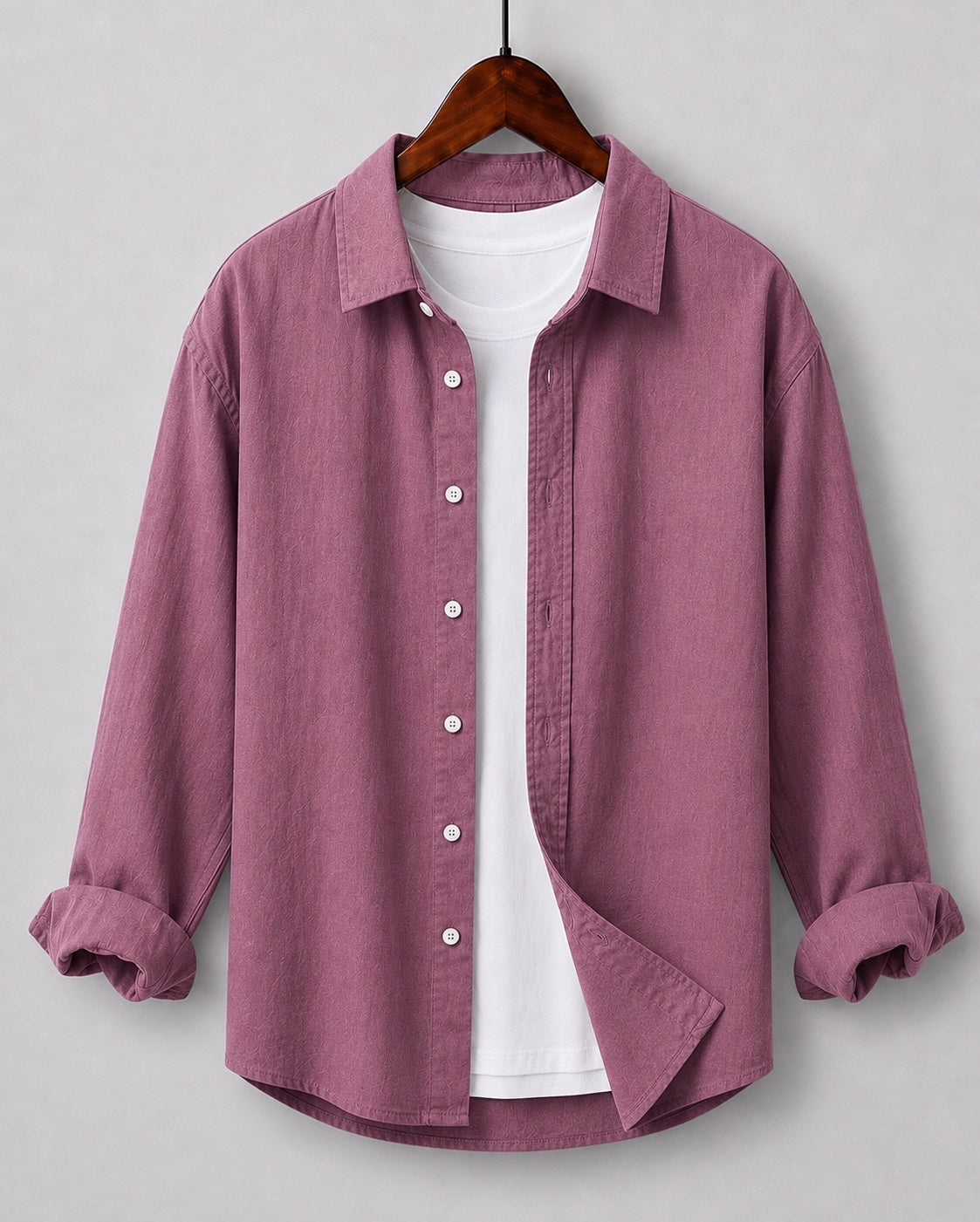 Dusty mauve linen blend shirt for kids