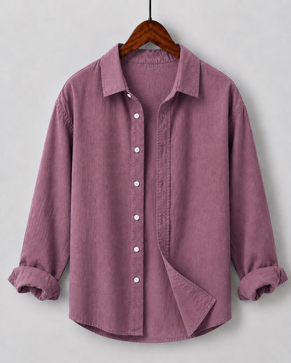 Dusty mauve linen blend shirt for kids